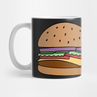 Hamburger Illustration Close Up Mug